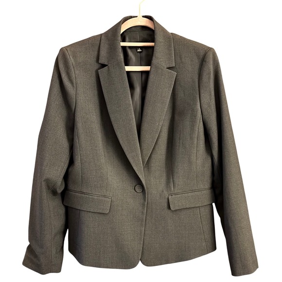 Nine West Jackets & Blazers - Nine West Women's Olive Brown Blazer Size 8 Classic One Button Career Jacket